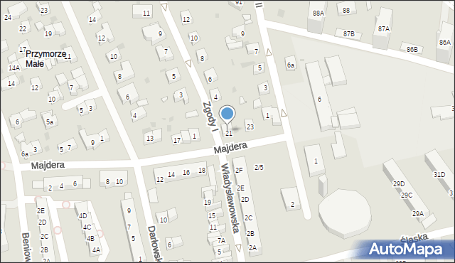 Gdańsk, Zgody I, 2, mapa Gdańska