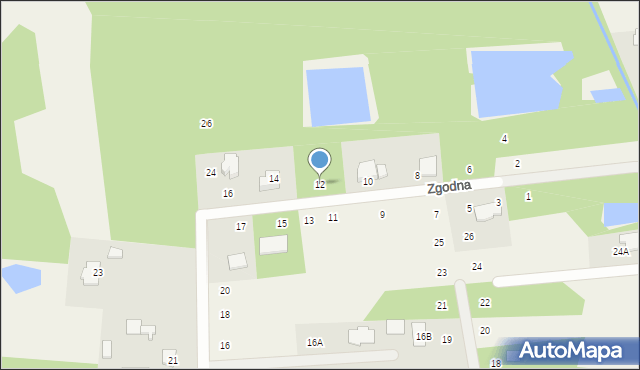 Kałęczyn, Zgodna, 12, mapa Kałęczyn