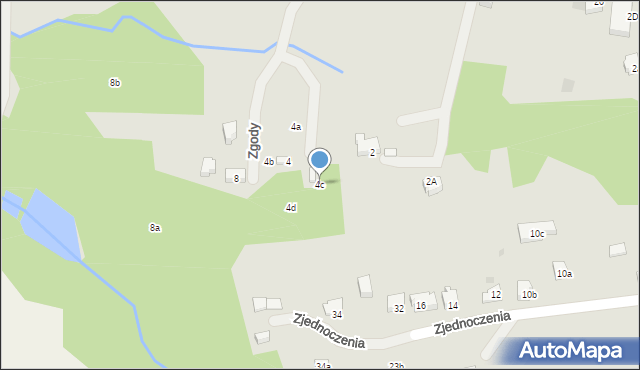 Kalwaria Zebrzydowska, Zgody, 4c, mapa Kalwaria Zebrzydowska
