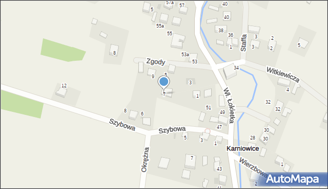 Karniowice, Zgody, 7, mapa Karniowice