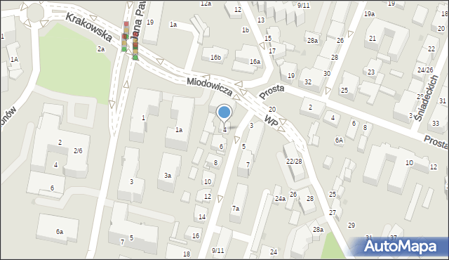 Kielce, Zgoda, 4, mapa Kielc