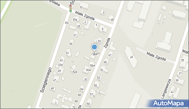 Kielce, Zgoda, 56A, mapa Kielc