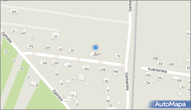 Kielce, Zgórska, 20m, mapa Kielc