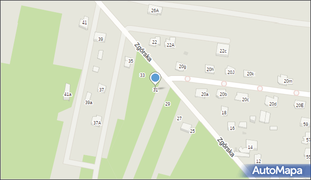 Kielce, Zgórska, 31, mapa Kielc