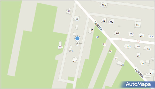 Kielce, Zgórska, 37, mapa Kielc