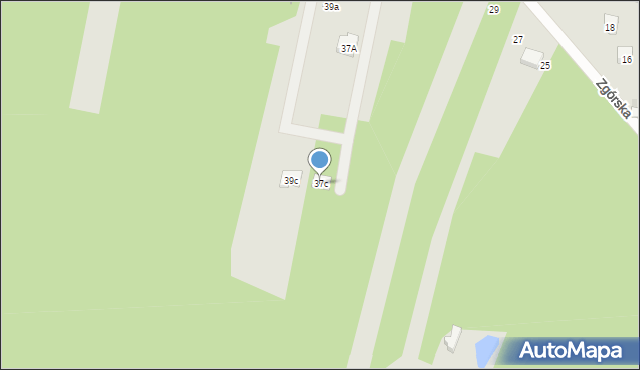 Kielce, Zgórska, 37c, mapa Kielc