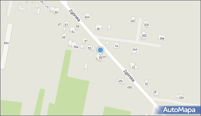 Kielce, Zgórska, 53, mapa Kielc