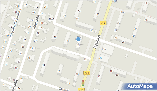 Konstantynów Łódzki, Zgierska, 24, mapa Konstantynów Łódzki