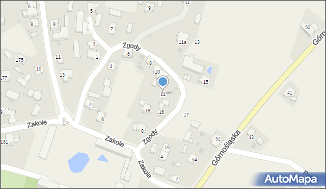 Kopciowice, Zgody, 14, mapa Kopciowice