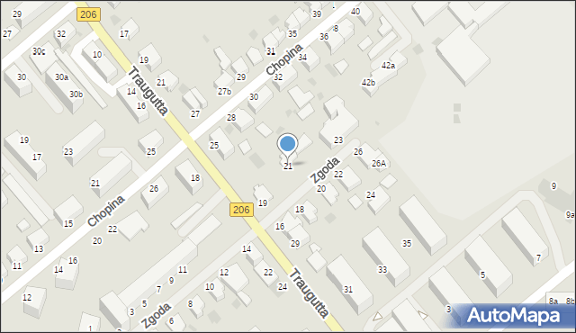 Koszalin, Zgoda, 21, mapa Koszalina