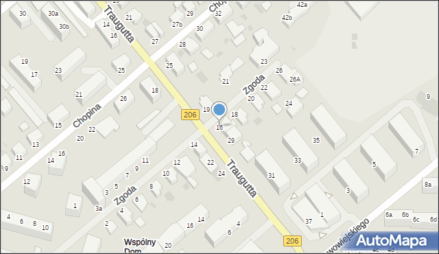 Koszalin, Zgoda, 16, mapa Koszalina