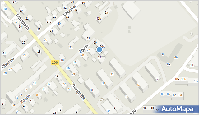 Koszalin, Zgoda, 24, mapa Koszalina