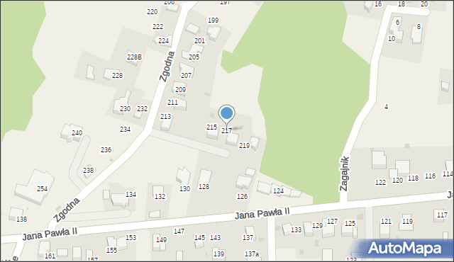 Libertów, Zgodna, 217, mapa Libertów