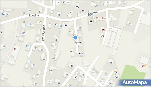Libertów, Zgodna, 25, mapa Libertów