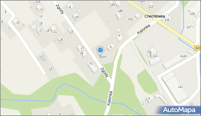 Łodygowice, Zgody, 16, mapa Łodygowice