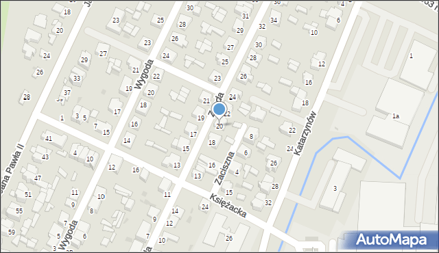 Łowicz, Zgoda, 20, mapa Łowicza