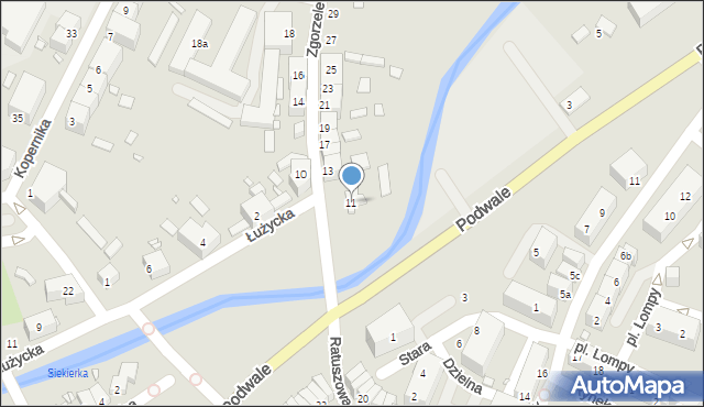 Lubań, Zgorzelecka, 11, mapa Lubań