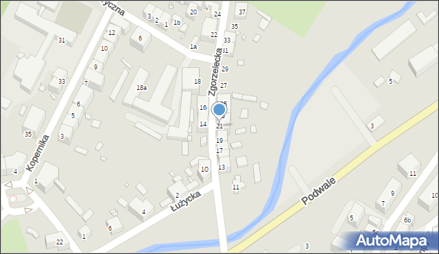 Lubań, Zgorzelecka, 21, mapa Lubań