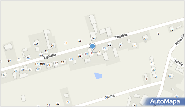 Łuczyce, Zgodna, 17, mapa Łuczyce
