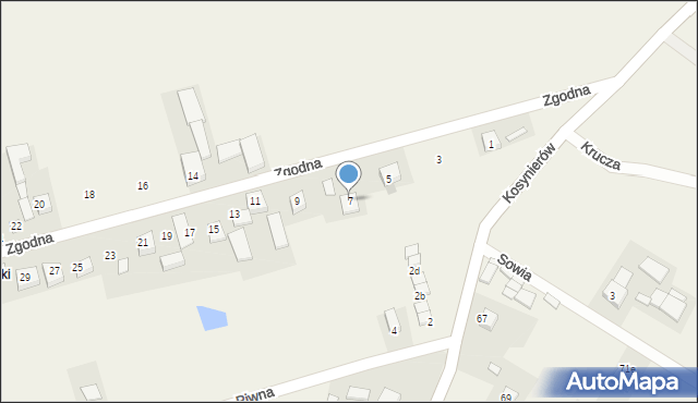 Łuczyce, Zgodna, 7, mapa Łuczyce