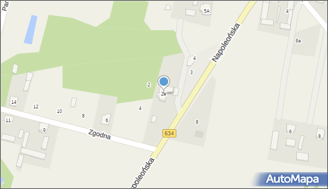 Miąse, Zgodna, 2a, mapa Miąse