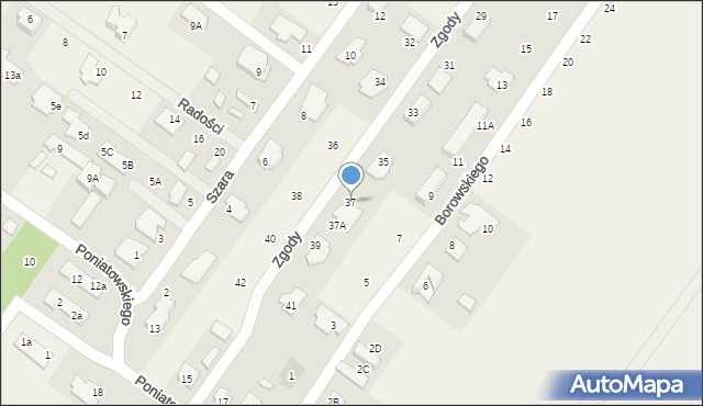 Michałowice-Wieś, Zgody, 37, mapa Michałowice-Wieś