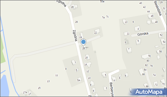 Międzyświeć, Zgodna, 18, mapa Międzyświeć