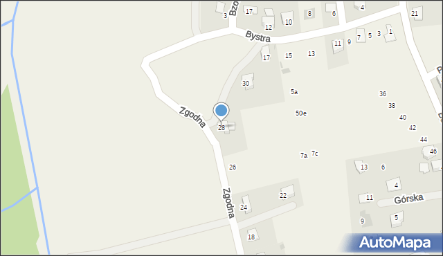 Międzyświeć, Zgodna, 28, mapa Międzyświeć