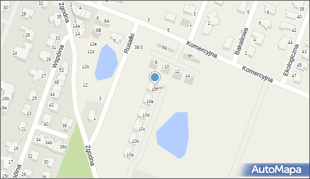 Mierzyn, Zgodna, 10f, mapa Mierzyn