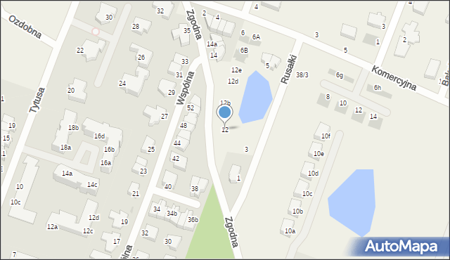 Mierzyn, Zgodna, 12, mapa Mierzyn