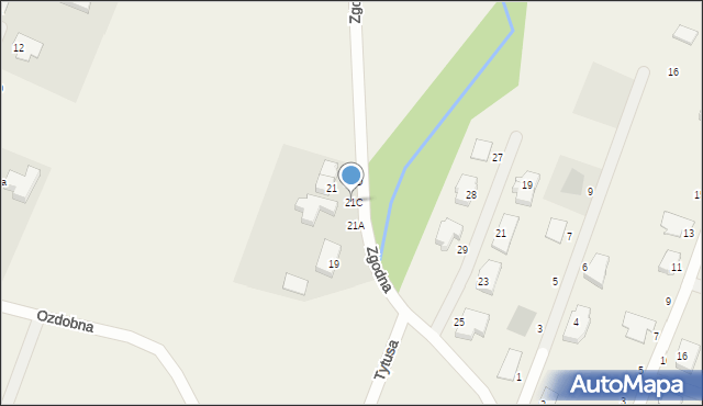 Mierzyn, Zgodna, 21C, mapa Mierzyn