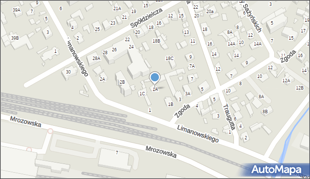 Mińsk Mazowiecki, Zgoda, 1A, mapa Mińsk Mazowiecki