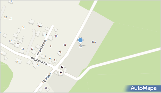 Orzesze, Zgońska, 58, mapa Orzesze