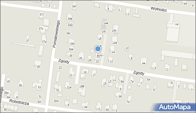 Ożarów Mazowiecki, Zgody, 20, mapa Ożarów Mazowiecki