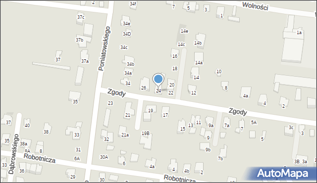 Ożarów Mazowiecki, Zgody, 24, mapa Ożarów Mazowiecki