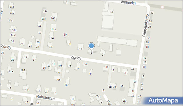 Ożarów Mazowiecki, Zgody, 4, mapa Ożarów Mazowiecki
