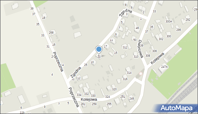 Parczew, Zgodna, 21, mapa Parczew