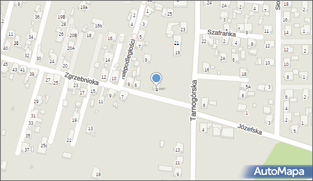 Piekary Śląskie, Zgrzebnioka Alfonsa, 4, mapa Piekary Śląskie