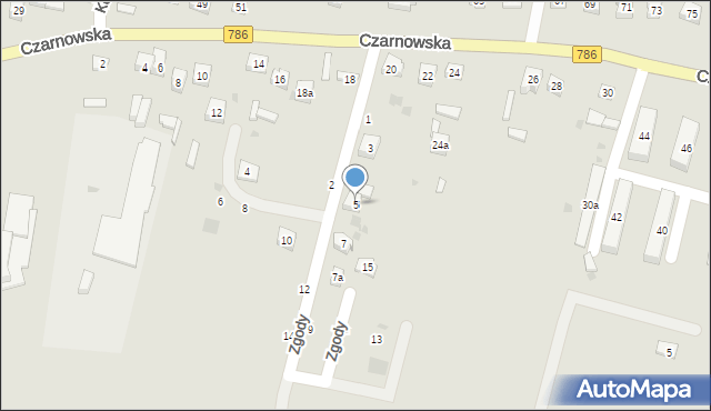 Piekoszów, Zgody, 5, mapa Piekoszów