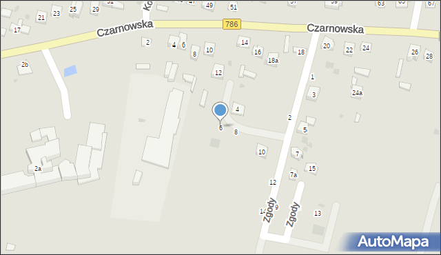 Piekoszów, Zgody, 6, mapa Piekoszów