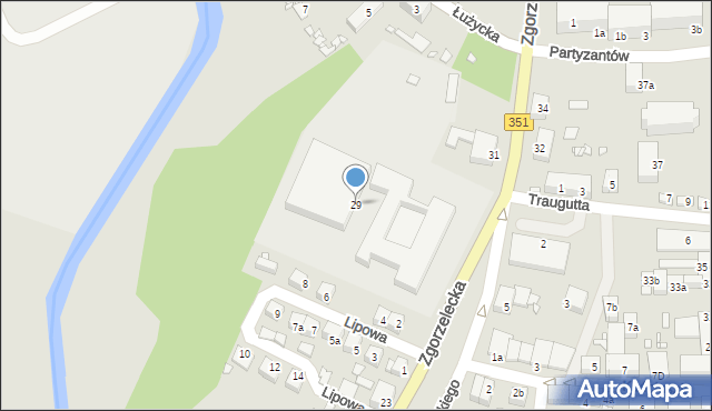 Pieńsk, Zgorzelecka, 29, mapa Pieńsk