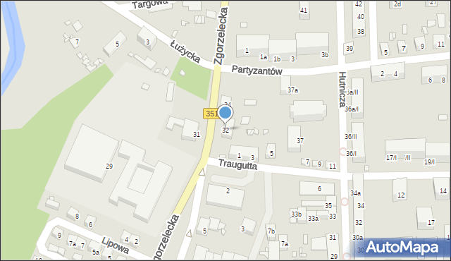 Pieńsk, Zgorzelecka, 32, mapa Pieńsk