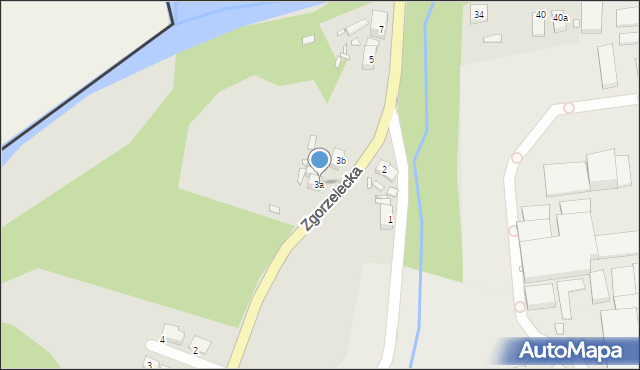 Pieńsk, Zgorzelecka, 3a, mapa Pieńsk