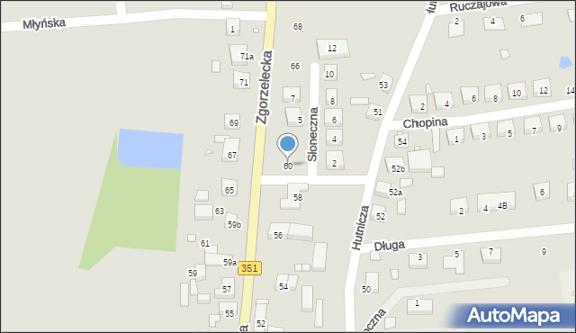 Pieńsk, Zgorzelecka, 60, mapa Pieńsk