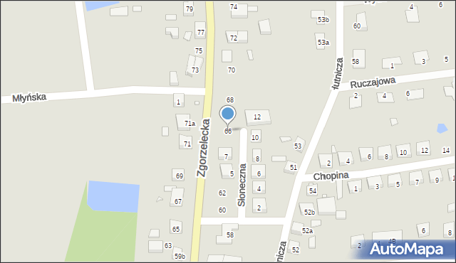 Pieńsk, Zgorzelecka, 66, mapa Pieńsk