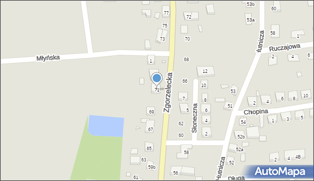 Pieńsk, Zgorzelecka, 71, mapa Pieńsk