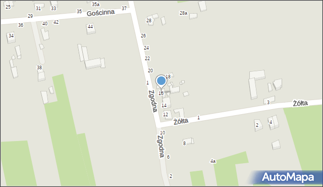 Piotrków Trybunalski, Zgodna, 16, mapa Piotrków Trybunalski