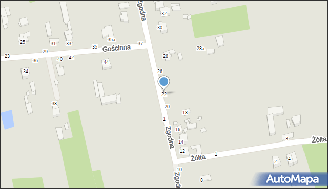 Piotrków Trybunalski, Zgodna, 22, mapa Piotrków Trybunalski