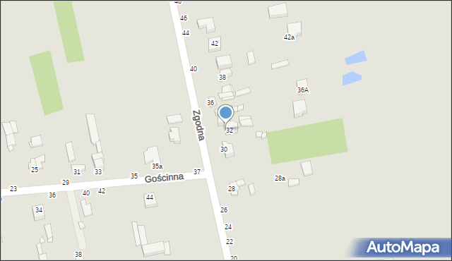 Piotrków Trybunalski, Zgodna, 34, mapa Piotrków Trybunalski