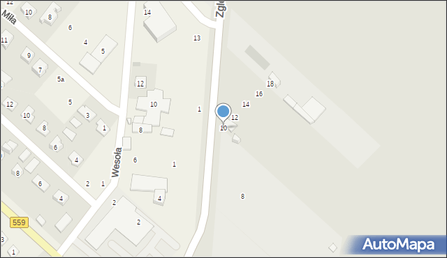 Płock, Zglenickiego Witolda, 10, mapa Płock